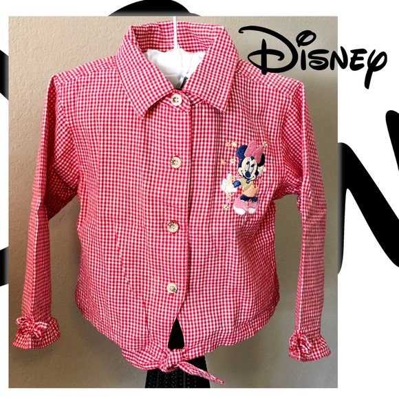 DISNEY Red Gingham "Minnie Mouse" Shirt   18-24M - Picture 1 of 12
